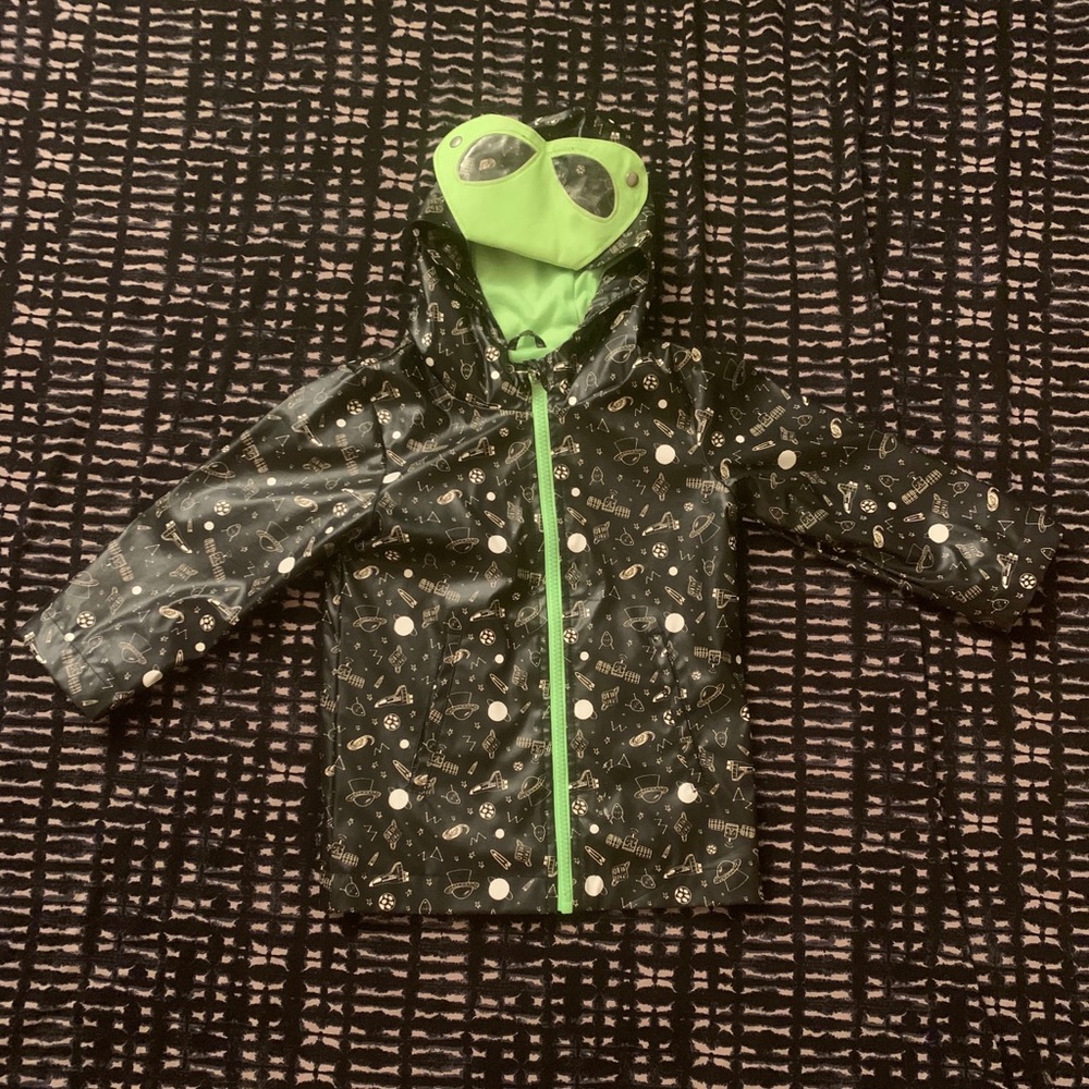 Cat & Jack Toddler Alien/Outerspace Raincoat
